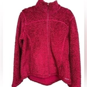 Like New LL Bean Red Teddy Bear Jacket, XL